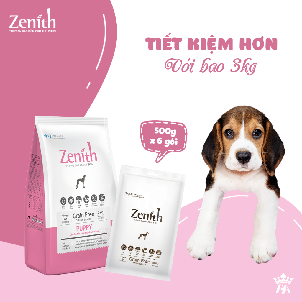 [1.2KG - 3KG] Hạt Mềm Zenith Chó Mọi Lứa Tuổi