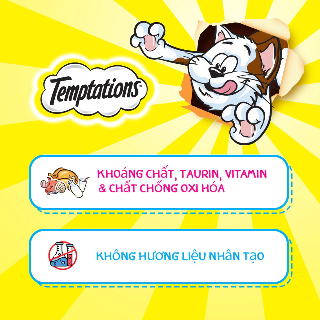 Bánh Thưởng Temptations Mèo 75G