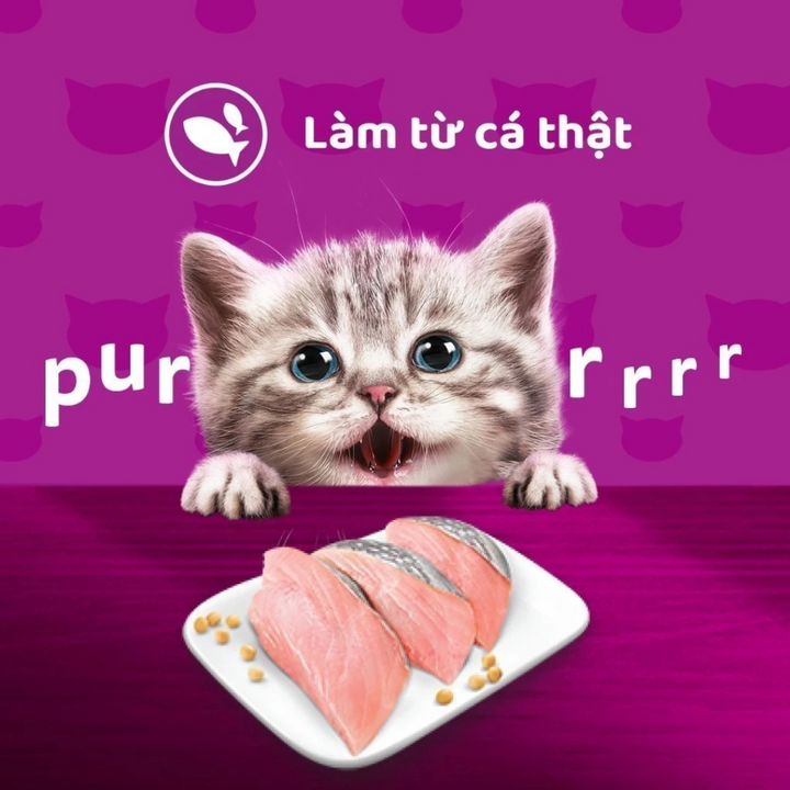 [Combo 12-24 Gói] Pate Whiskas Mèo Con Nhiều Vị Gói 80G