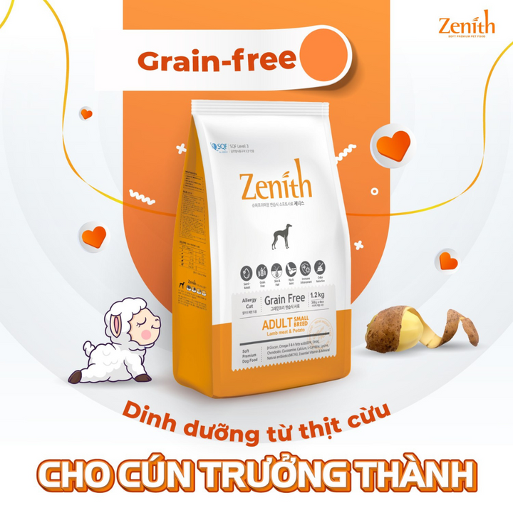 [1.2KG - 3KG] Hạt Mềm Zenith Chó Mọi Lứa Tuổi