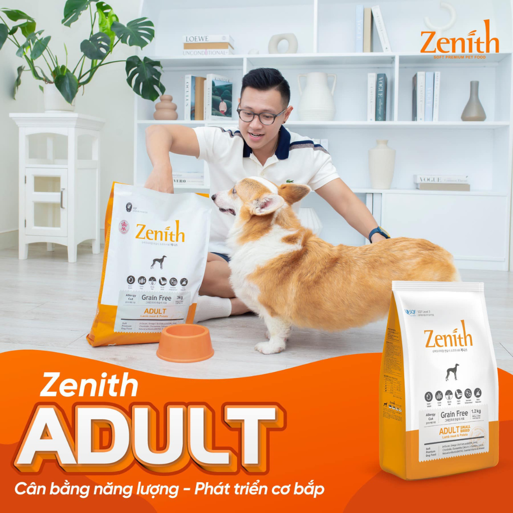[1.2KG - 3KG] Hạt Mềm Zenith Chó Mọi Lứa Tuổi